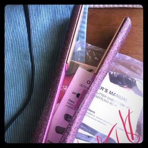 Glitter pink chi ultra hair straightener